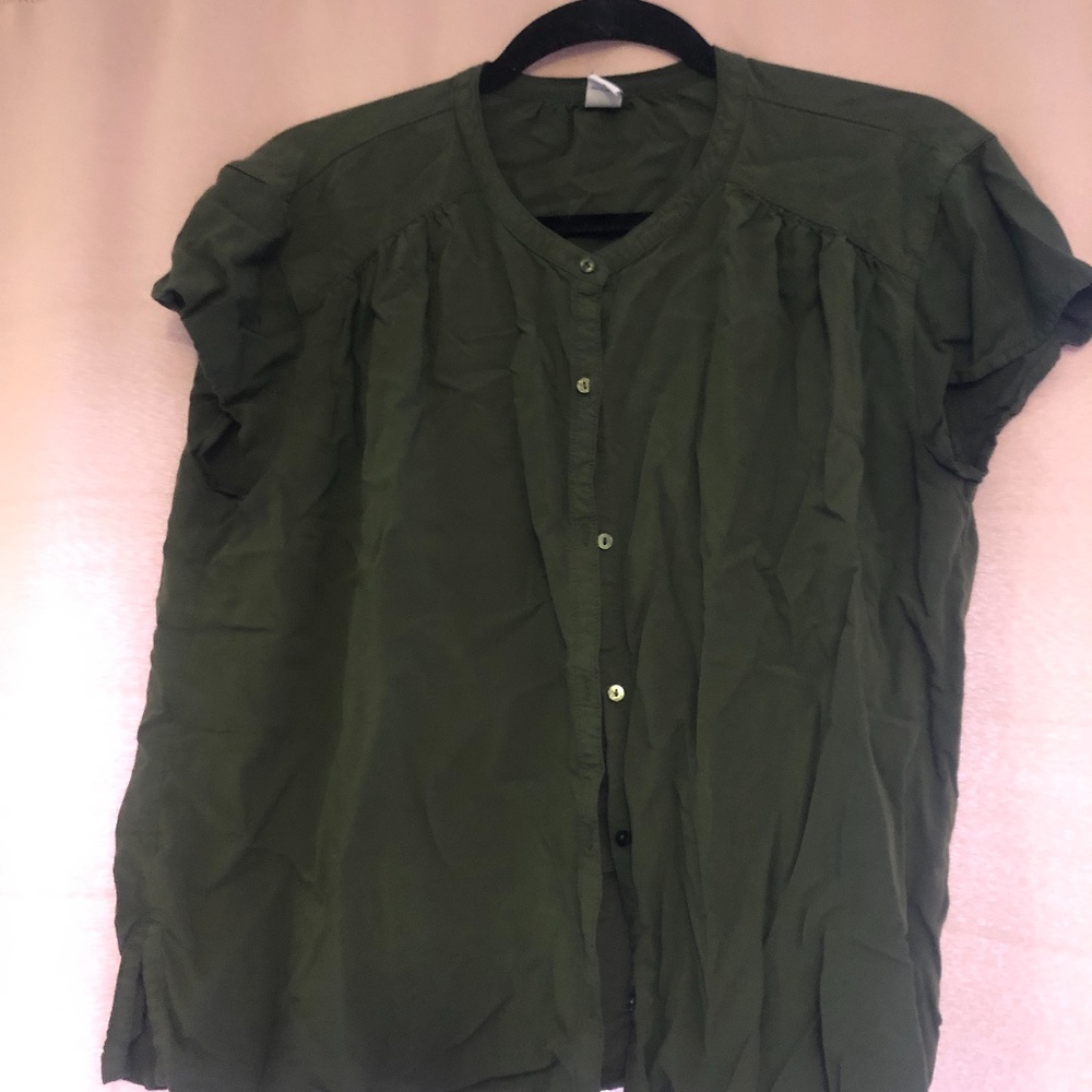 Green Old Navy Cap Sleeve Blouse